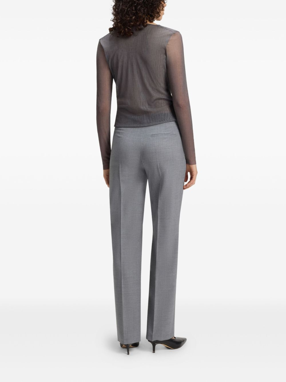 wrap-front long-sleeve top - 3
