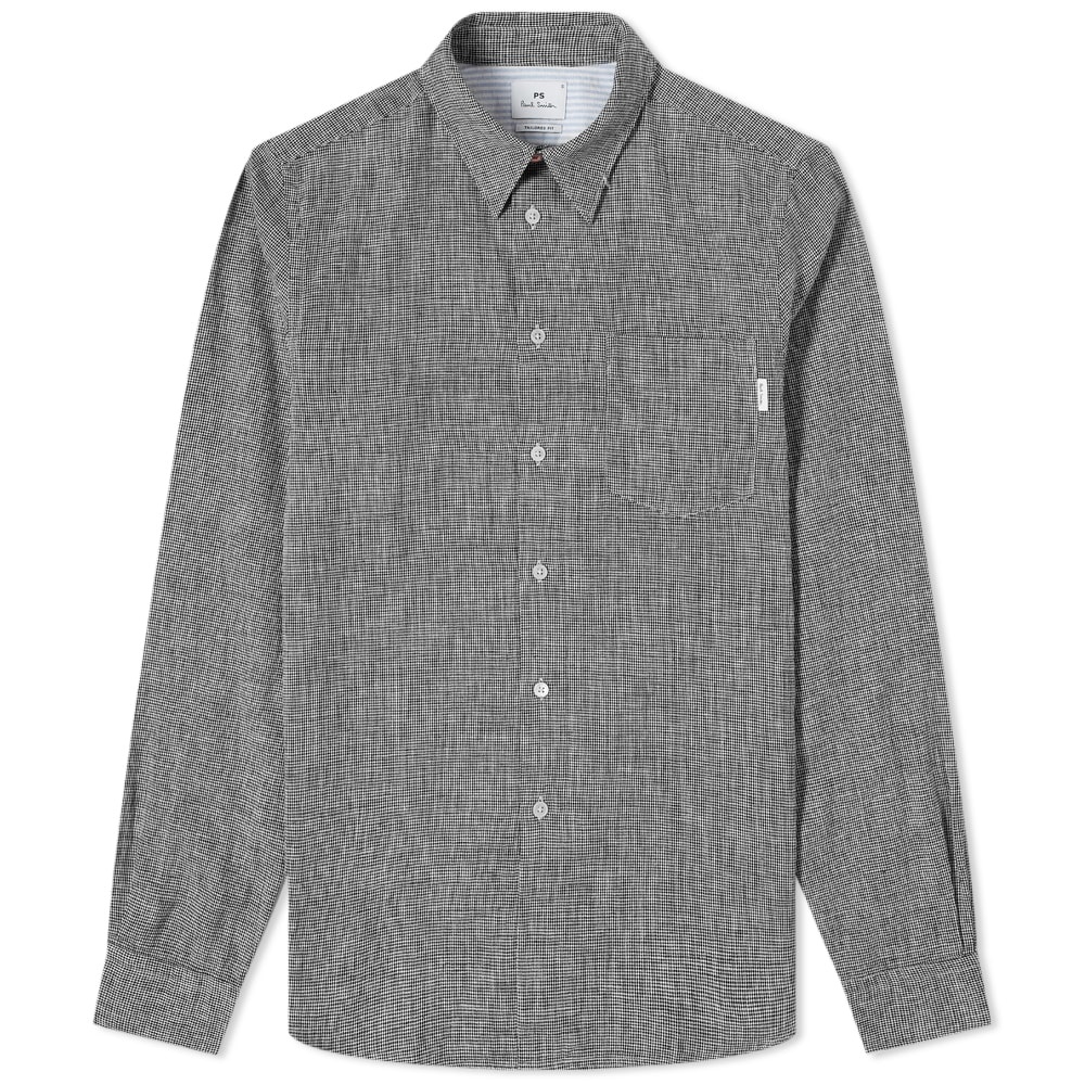 Paul Smith Tab Logo Microcheck Shirt - 1