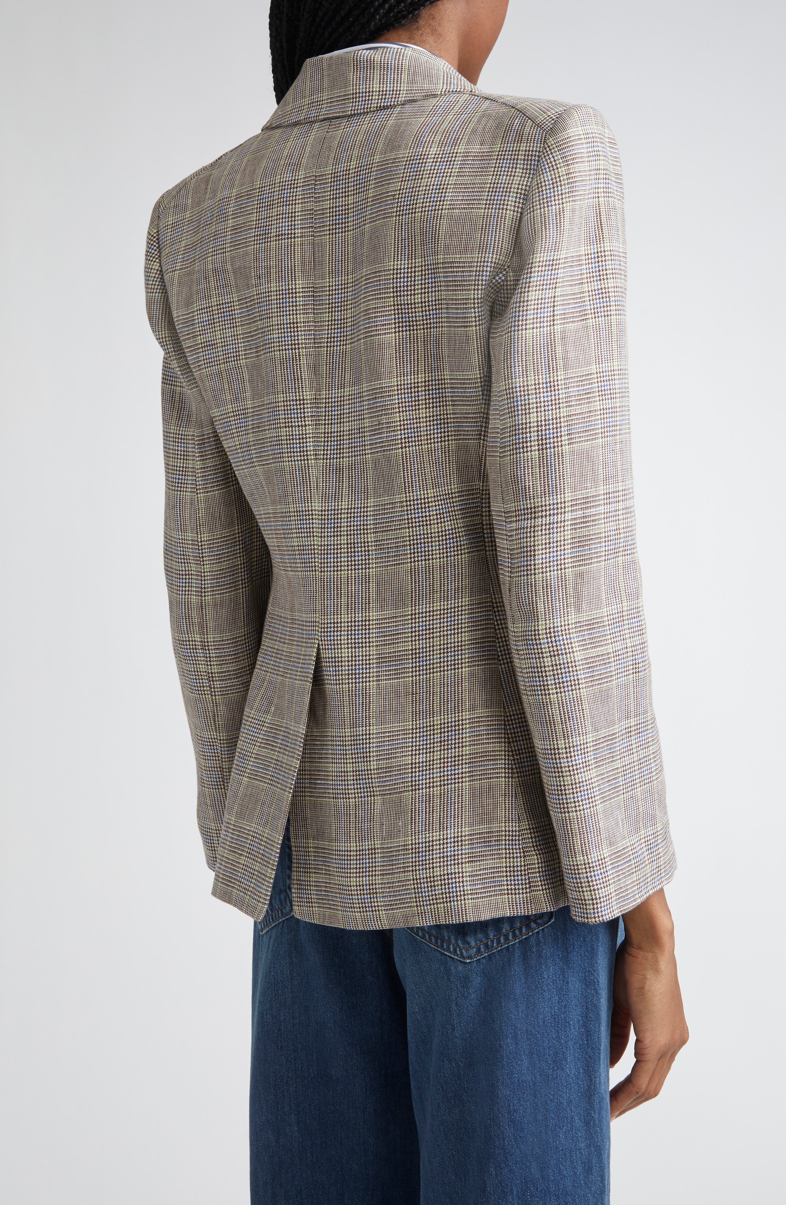 Veronica Beard Obie Linen Dickey Jacket in Off White Multi at Nordstrom - 5