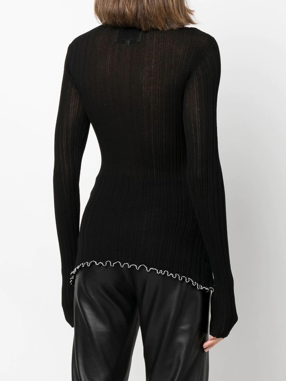 cut-out knitted top - 4