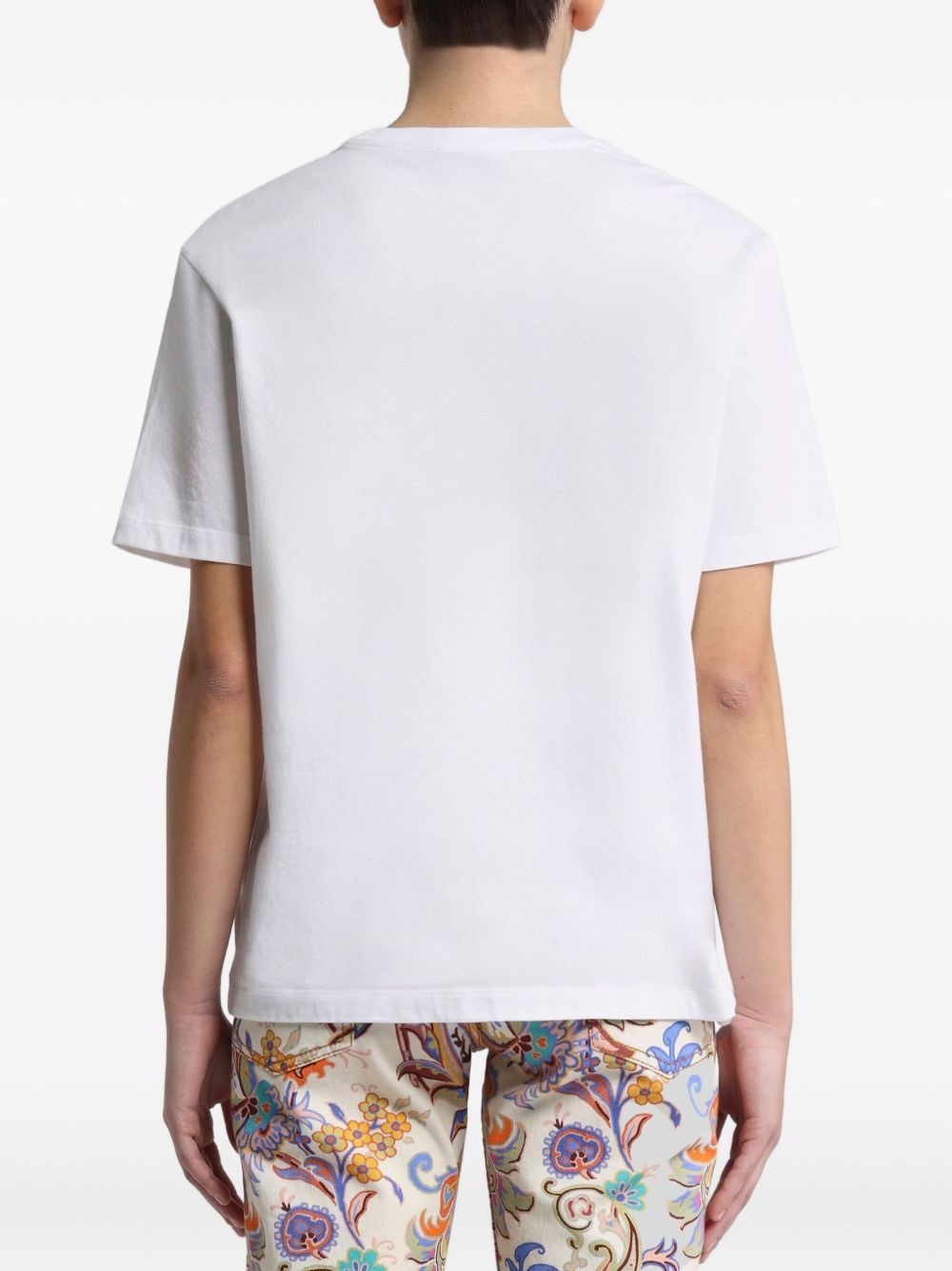 Pegaso-motif cotton T-shirt - 3