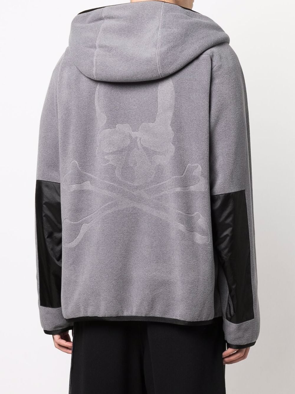 skull-print zip-up hoodie - 4