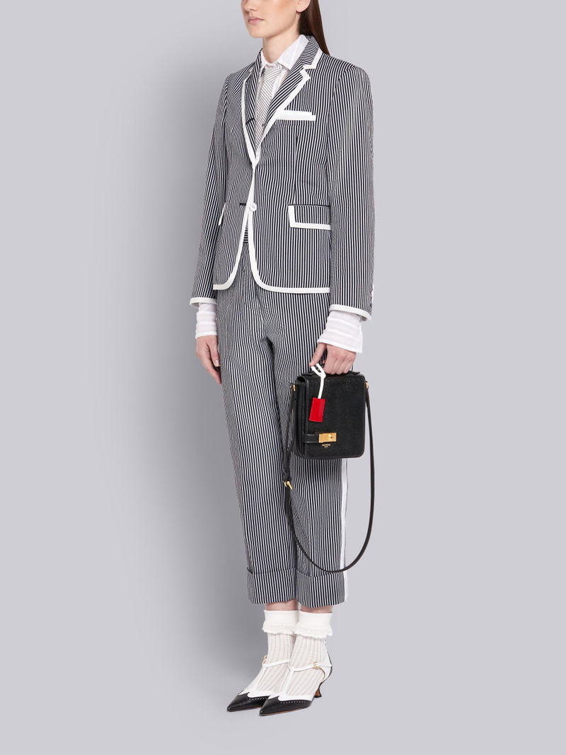 Black Pebbled Small Flap Bag 6