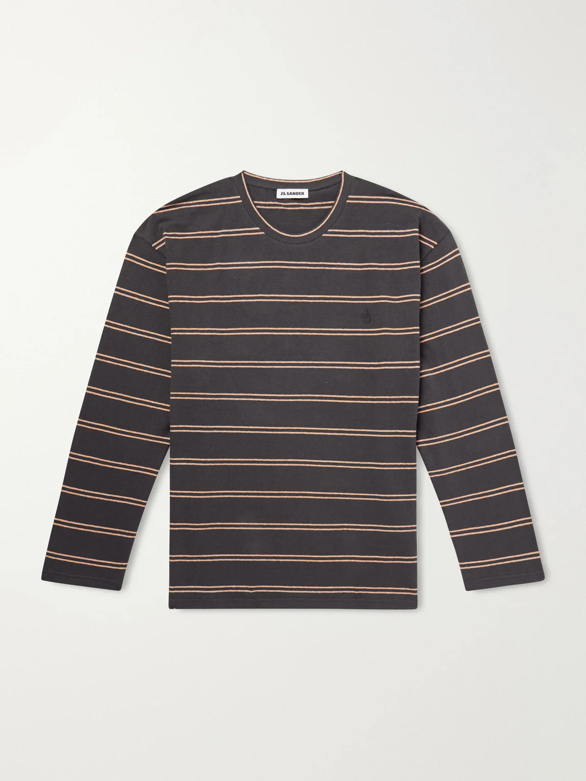 Logo-Embroidered Striped Cotton-Jersey T-Shirt - 1