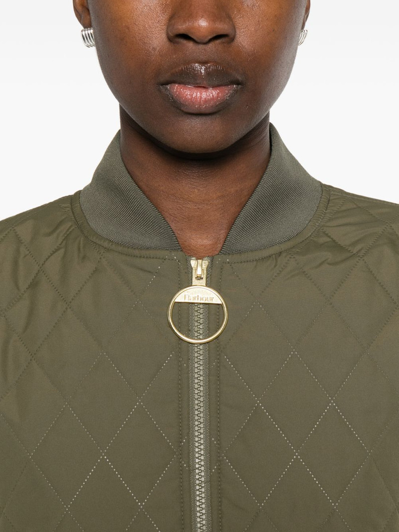 quilted zip-fastening jacket 5