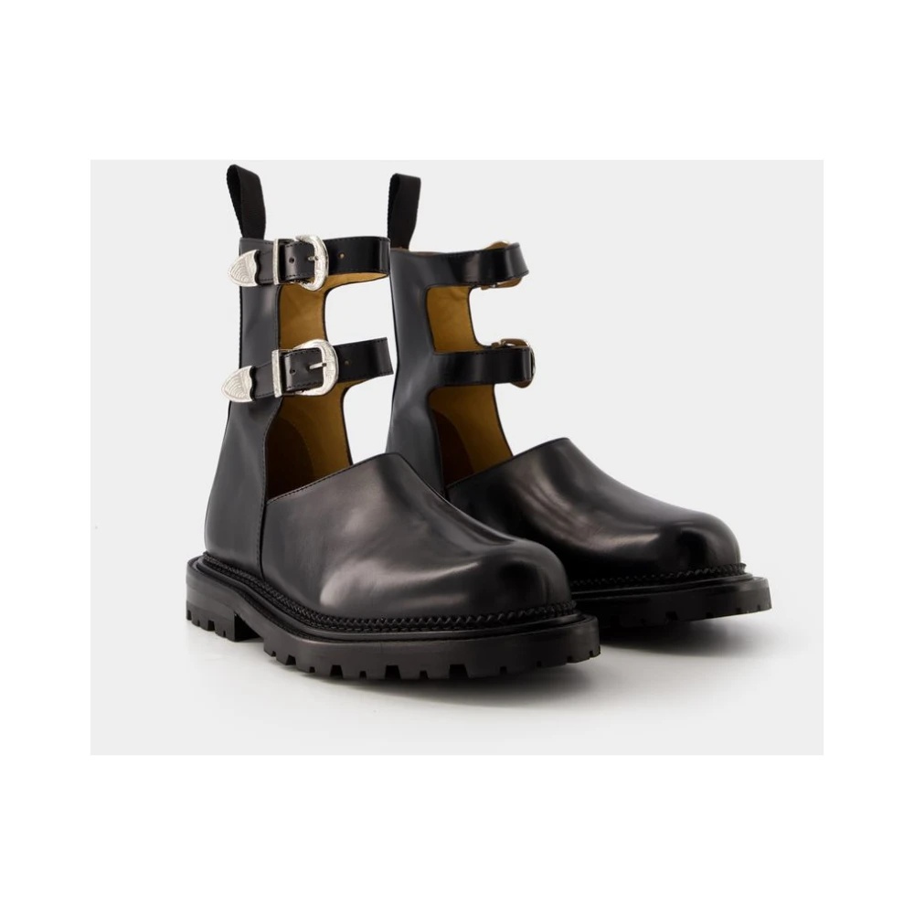 ショートブーツ・ブーティ TOGA Aj1288 Boots - Toga Pulla - Leather - Black TOGA PULLA AJ1288 BOOTS - TOGA PULLA - LEATHER - BLACK