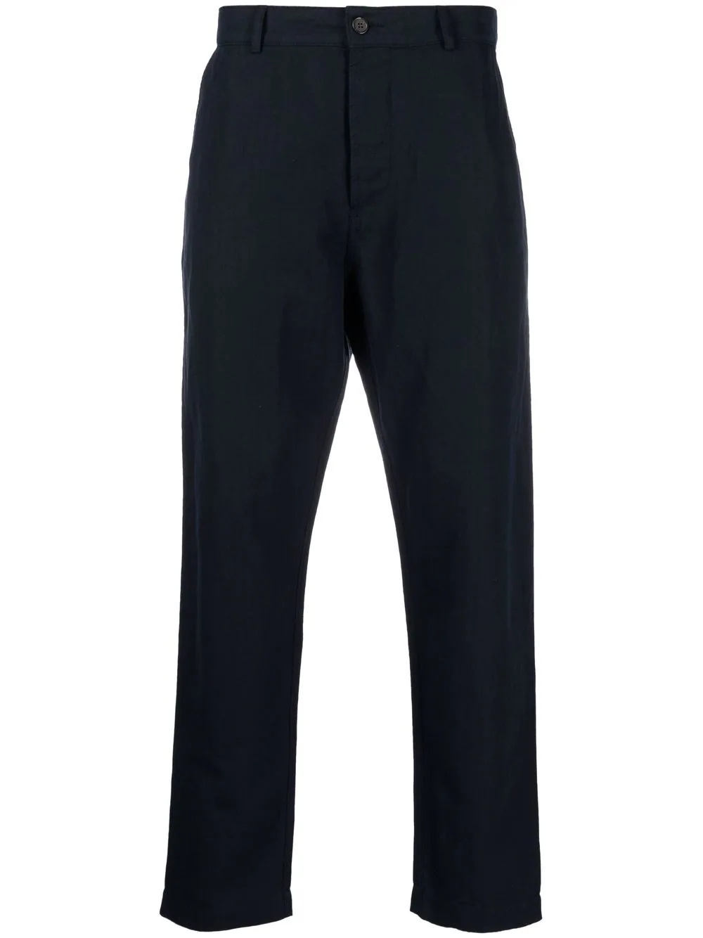 chenille-texture four-pocket straight-leg trousers - 1