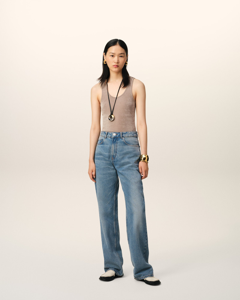 AMI Paris BLUE COTTON LARGE FIT JEANS outlook