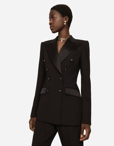 Dolce & Gabbana Satin and duchesse tuxedo jacket outlook