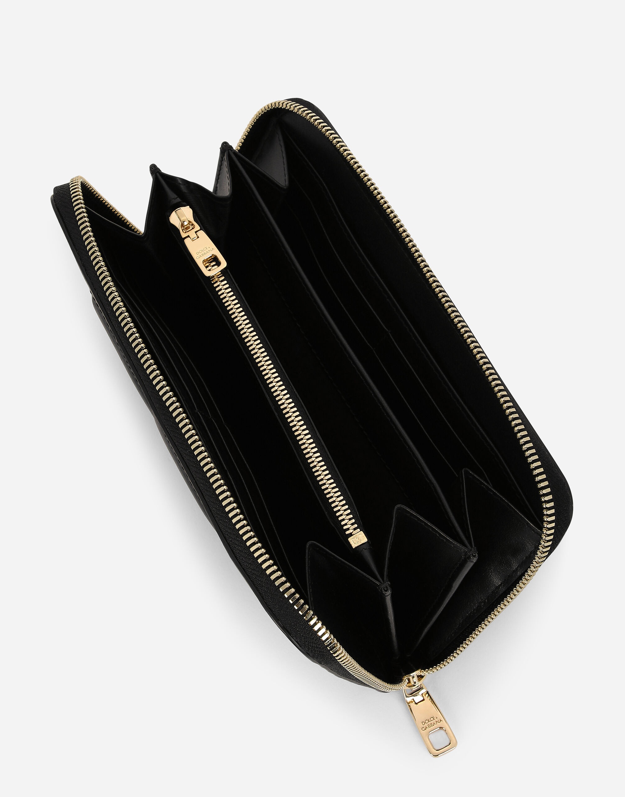 Calfskin zip-around DG Logo wallet - 4