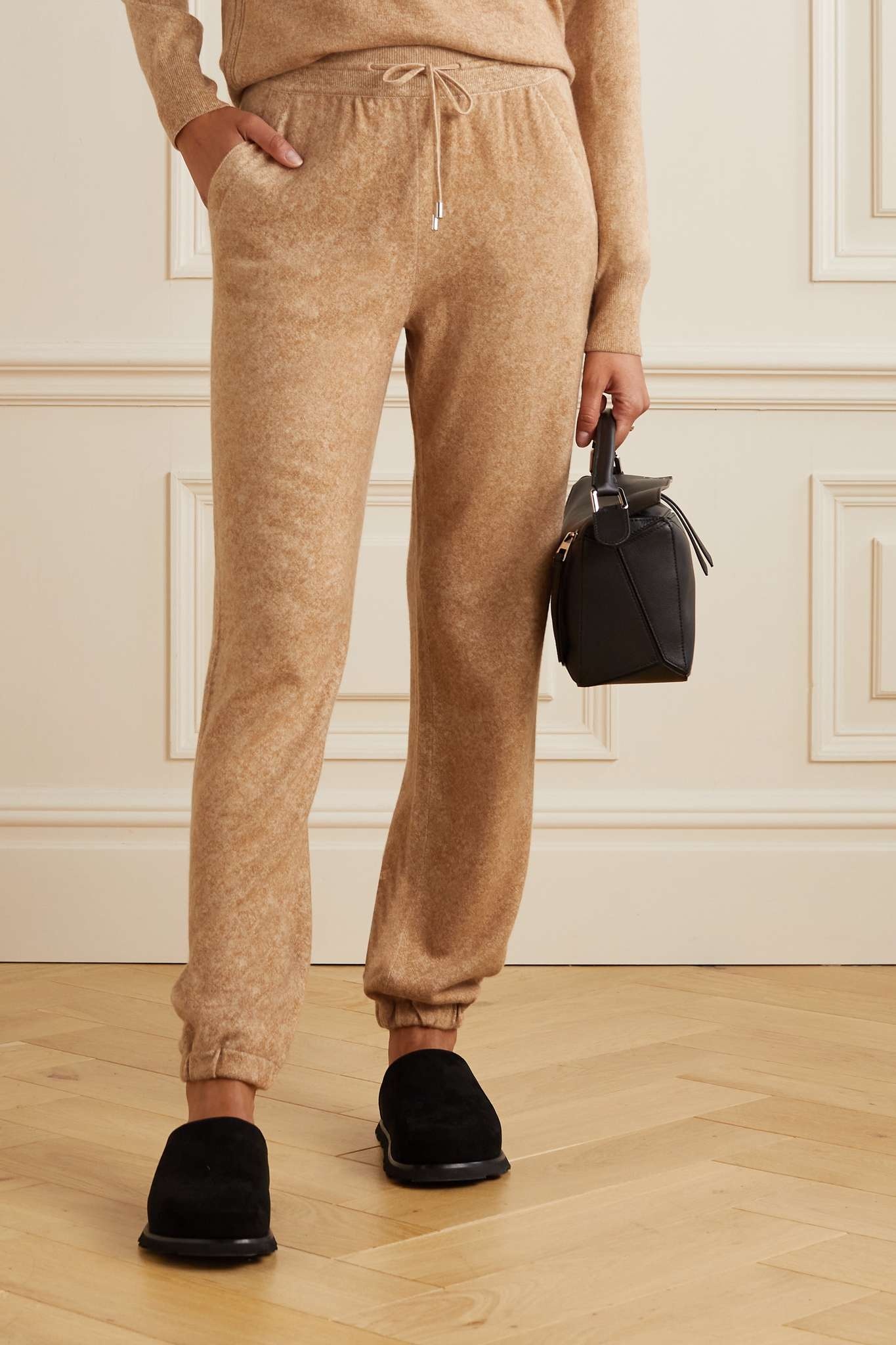 Cashmere tapered track pants - 3