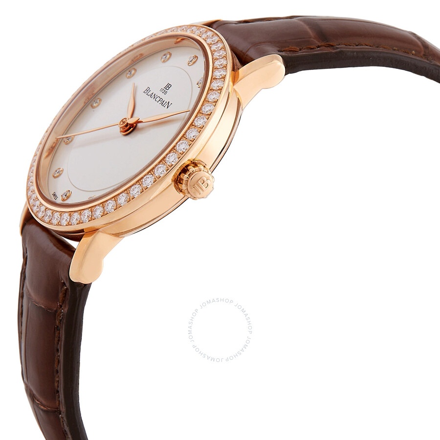 Blancpain Villeret Ultra Slim Automatic Diamond Silver Dial Ladies Watch 6102-2987-55A - 2