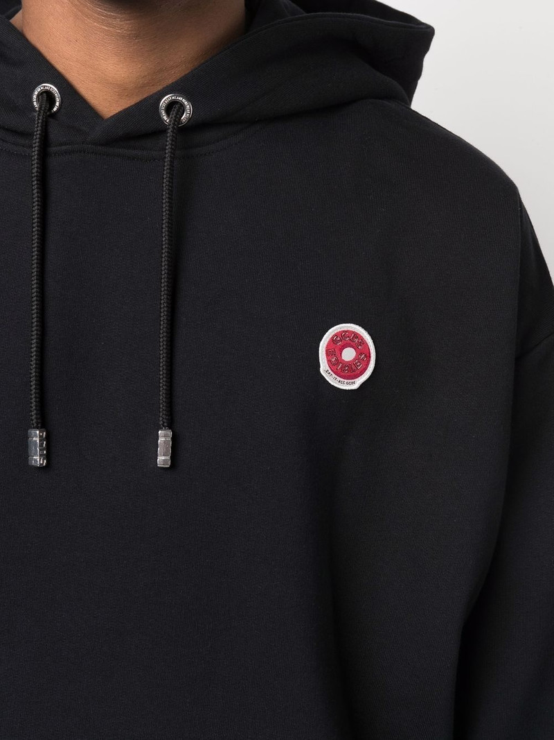 logo-patch cotton hoodie 5