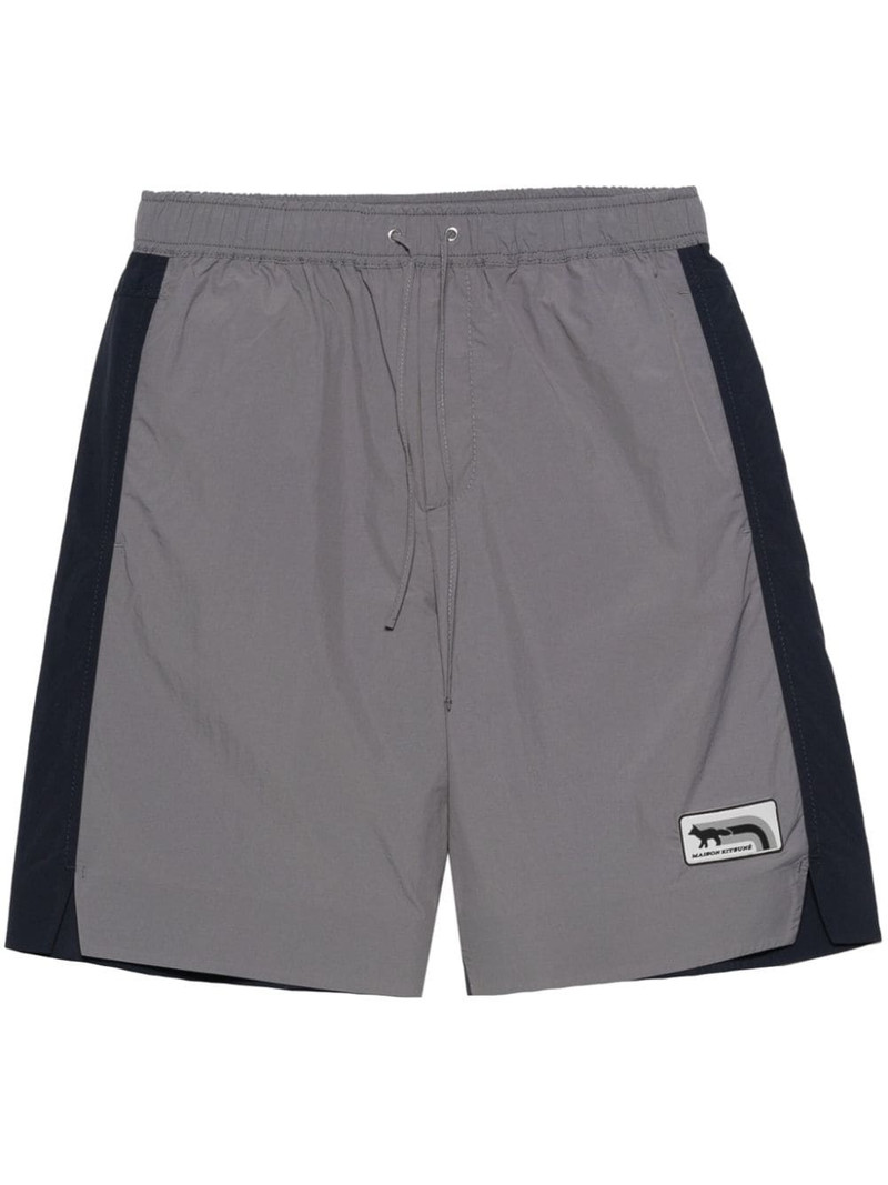 colour-block track shorts 1
