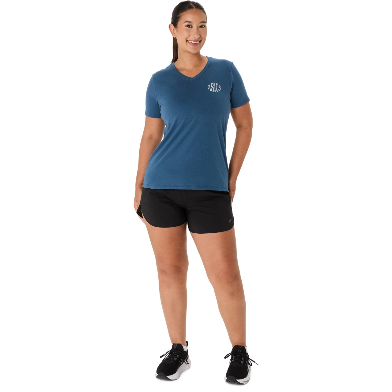 WOMEN'S ASICS NATURE V-NECK SHORT SLEEVE TEE - 7