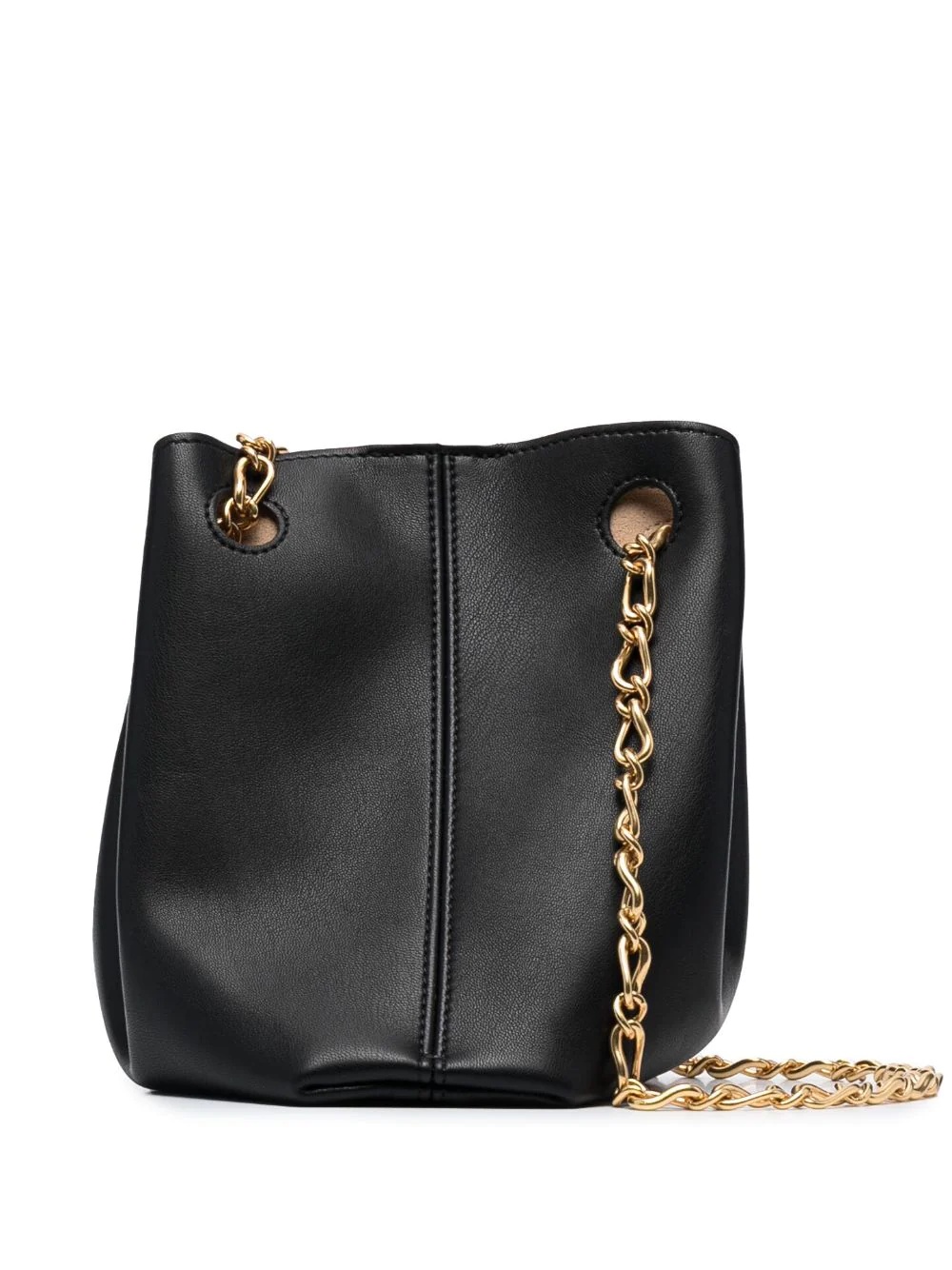 vegan-leather chain-strap tote bag - 1