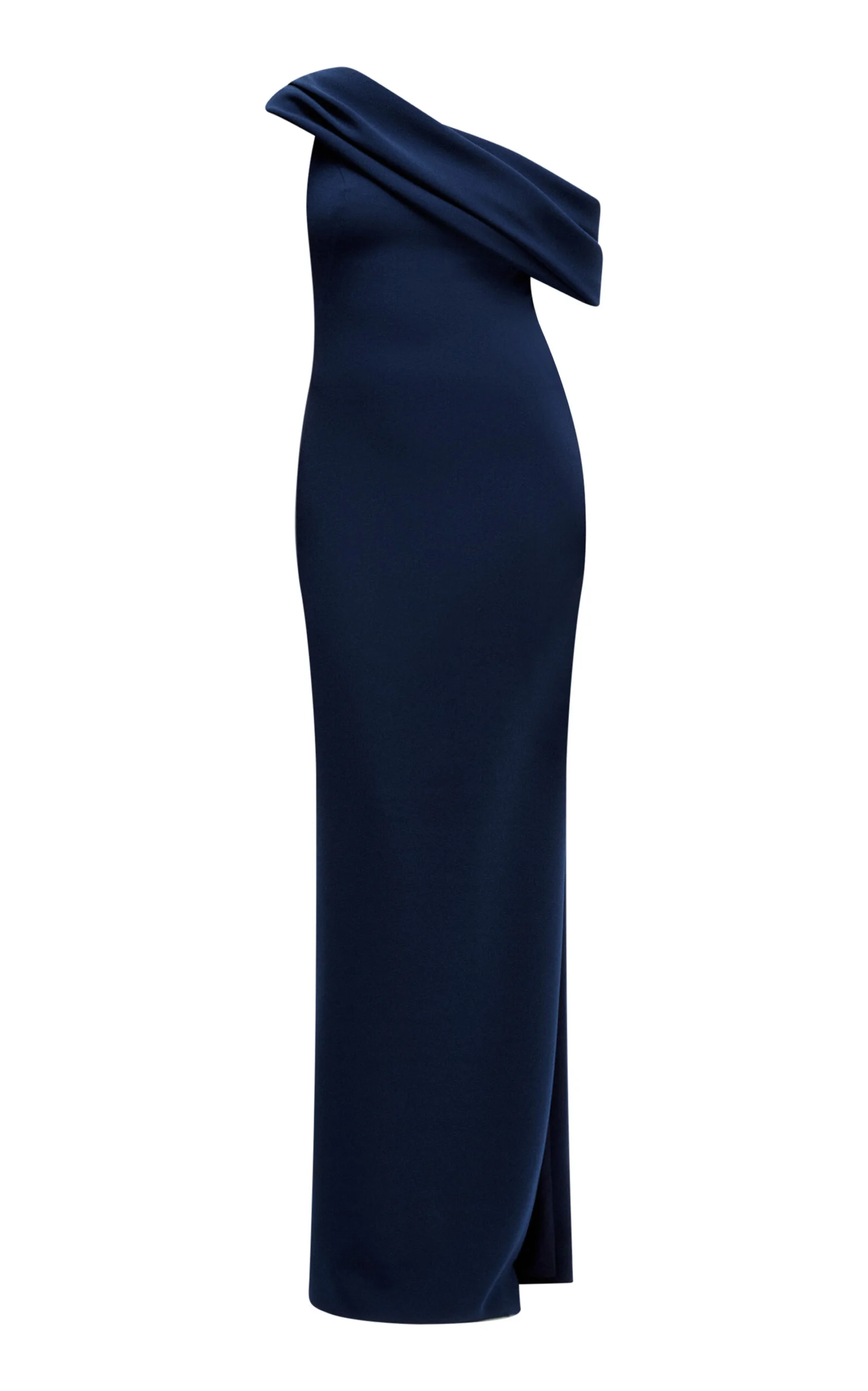 Draped Off-The-Shoulder Gown - 1