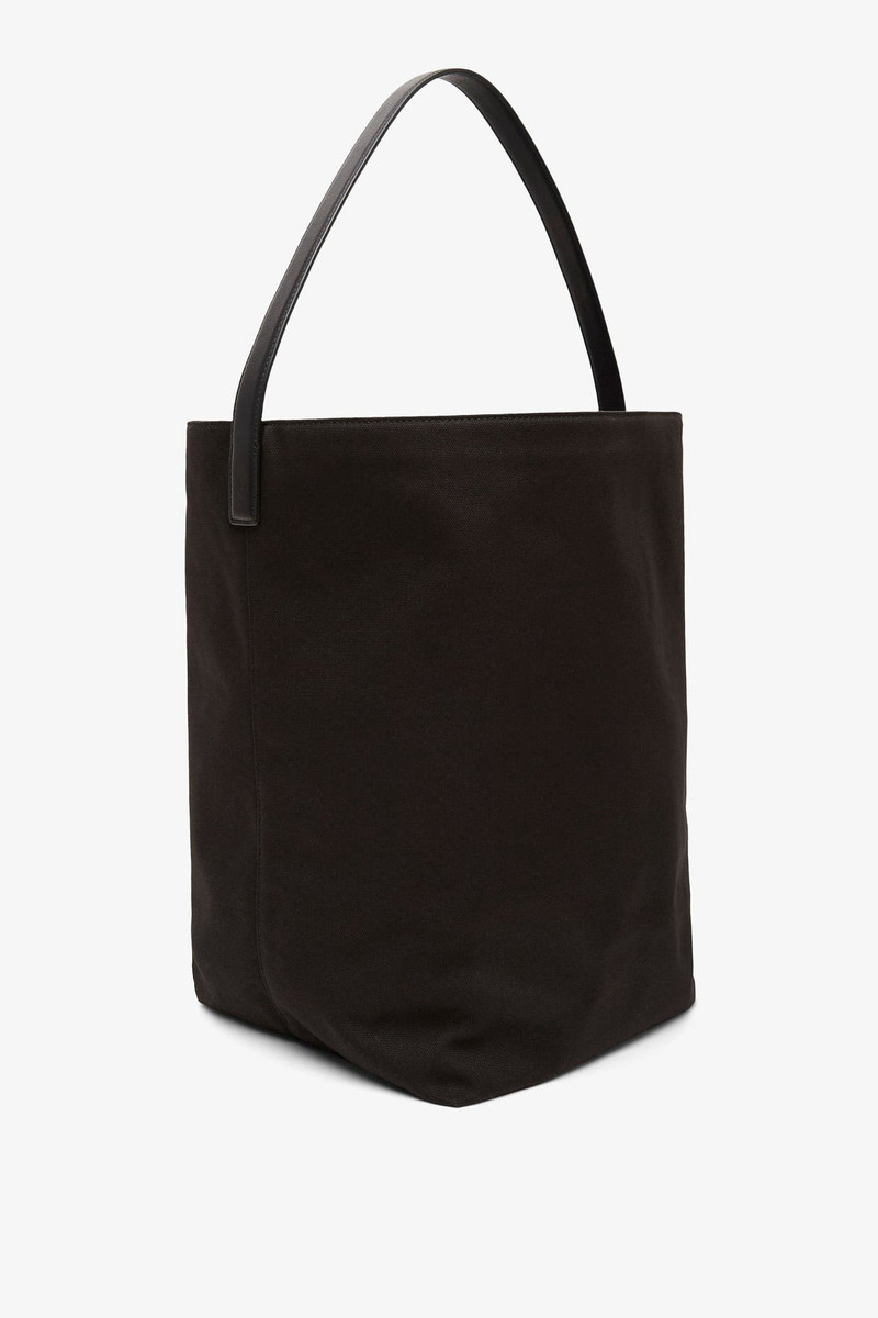 Large N/S black canvas tote bag 3