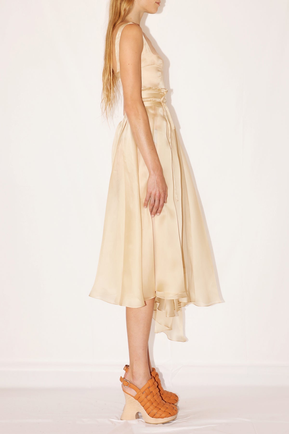 ORGANDY DRESS BEIGE - 4