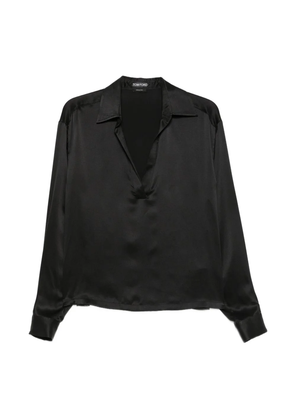 v-neck silk blouse - 1