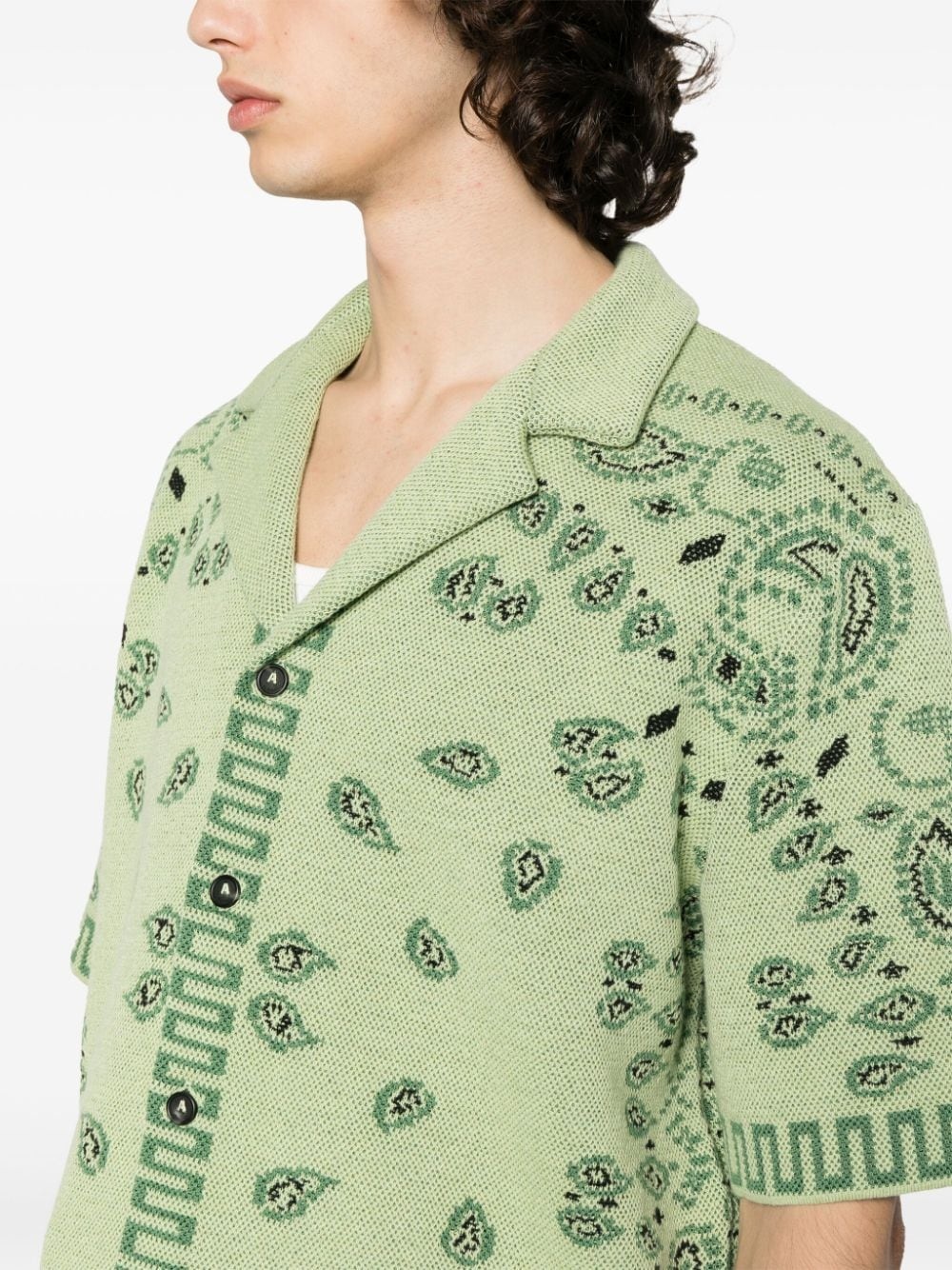 Bandana-jacquard cotton shirt - 5