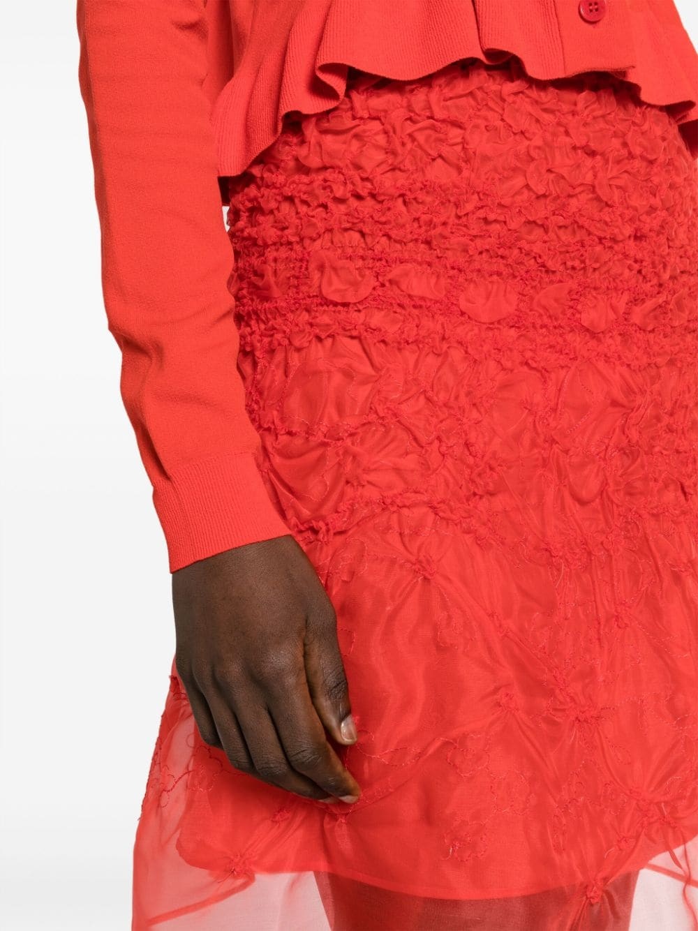 Vida smocked organza skirt - 5