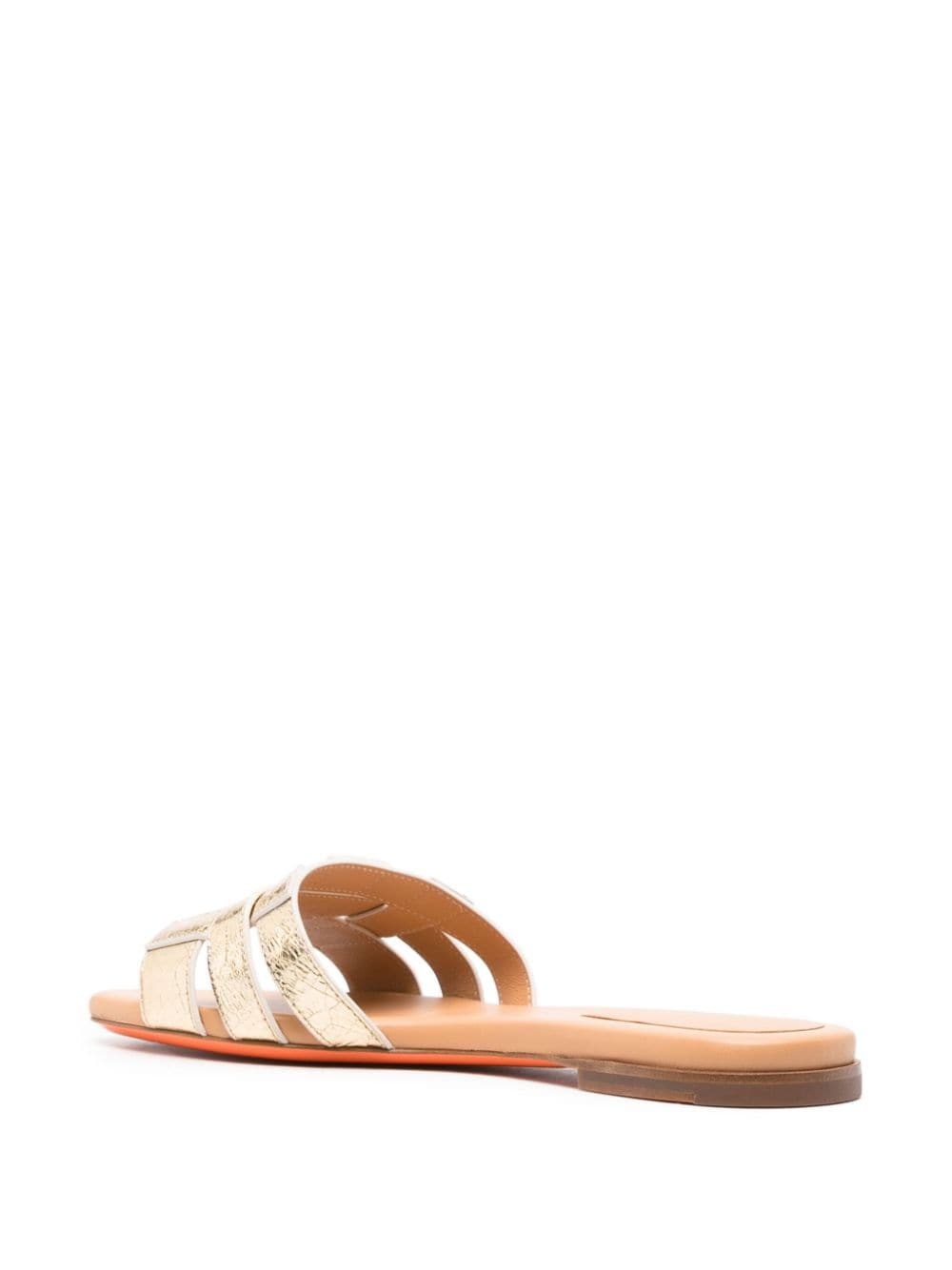 open-toe flat slides - 3