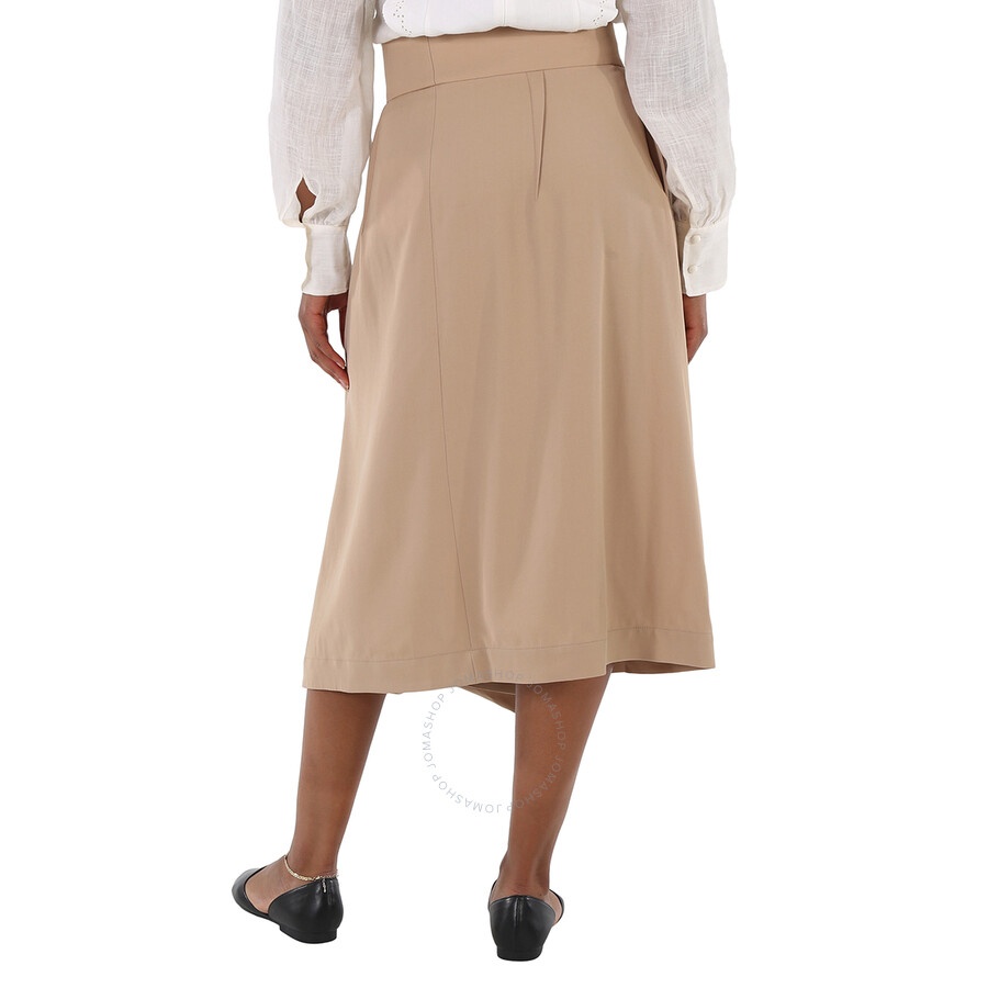 Chloe Ladies Soft Tan Cropped Sarouel Pants, Brand Size 40 (US Size 8) - 5