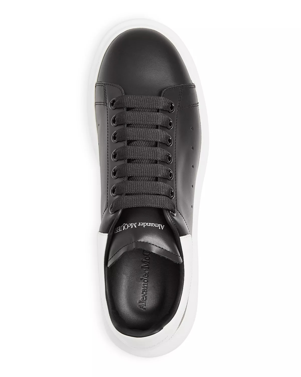 Men's Oversized Leather Heel Detail Sneakers - 8
