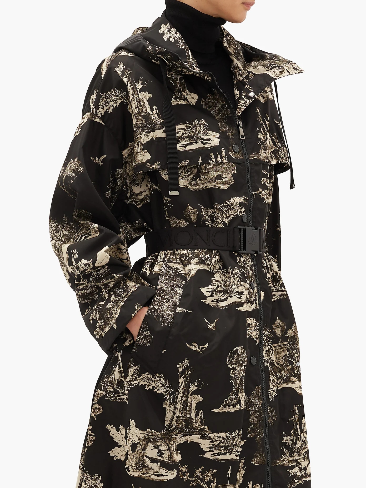 Bouteille toile de jouy-print technical parka - 6