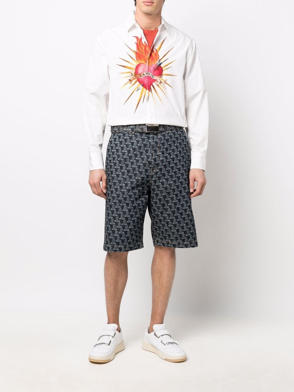 GEOMETRIC-PRINT BERMUDA SHORTS - 3