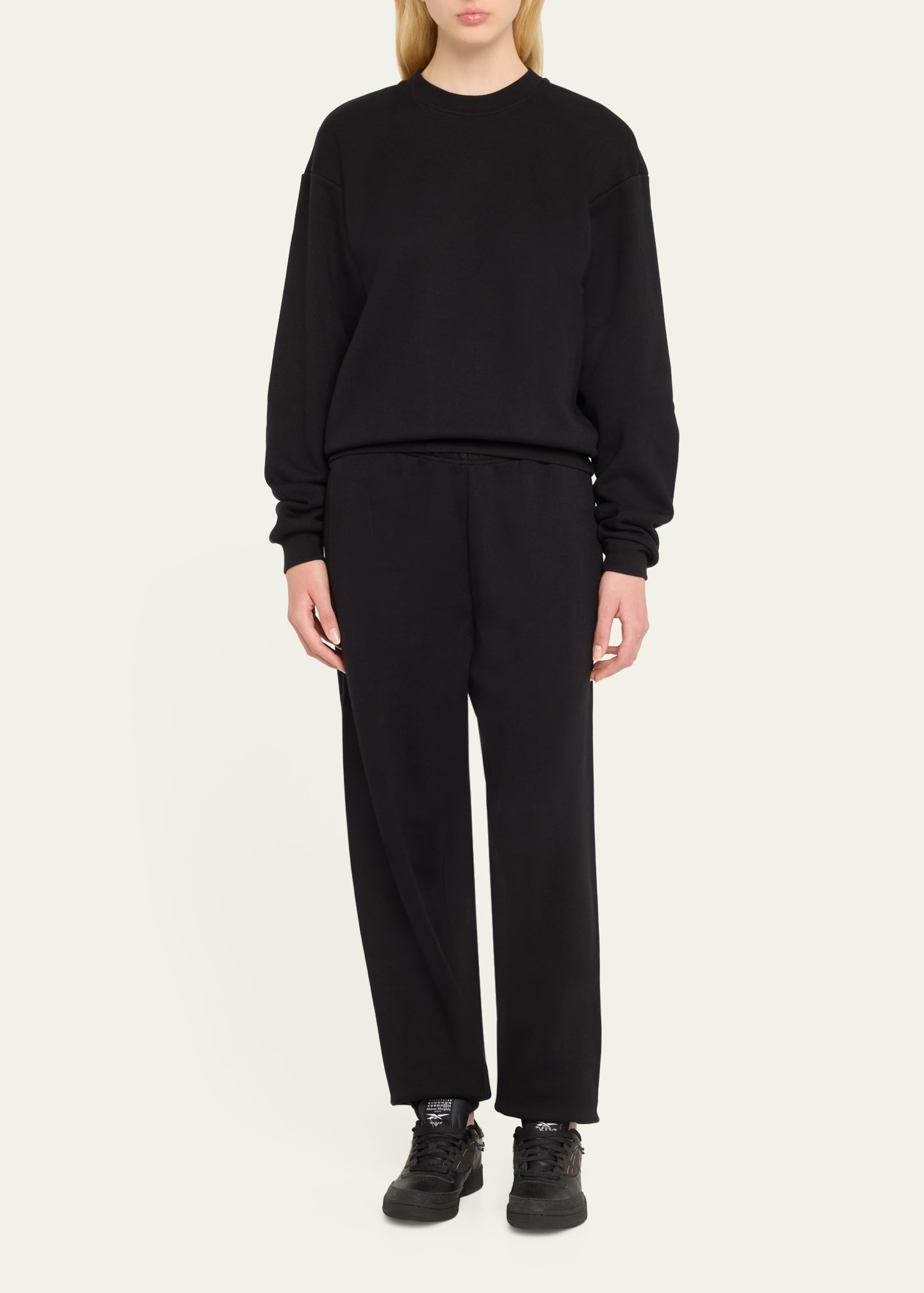 Cotton Fleece Crewneck Pullover - 2