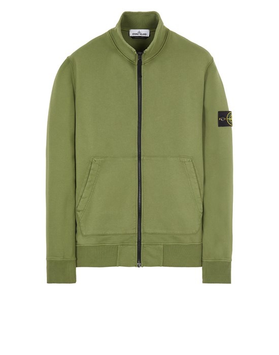 64351 GARMENT-DYED_COTTON FLEECE  OLIVE GREEN - 1