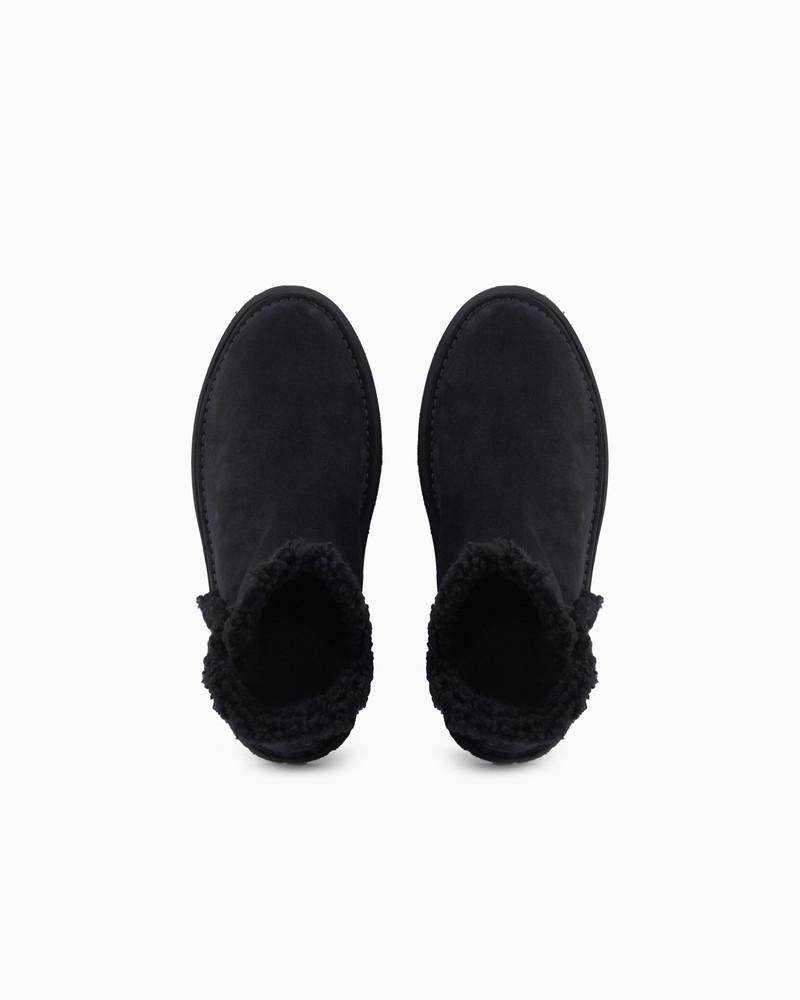 GIORGIO ARMANI NEVE SUEDE AND SHEEPSKIN ANKLE BOOTS 3