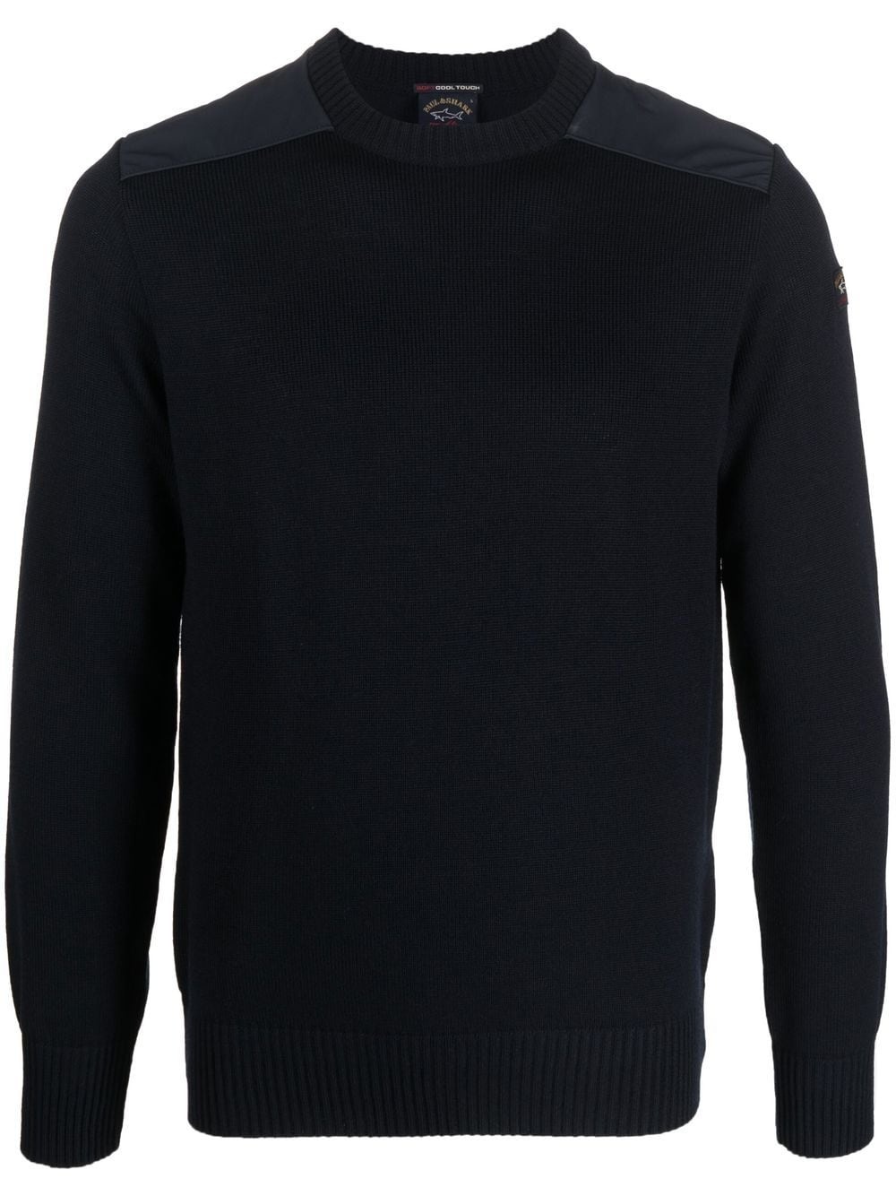 logo-patch virgin wool jumper - 1