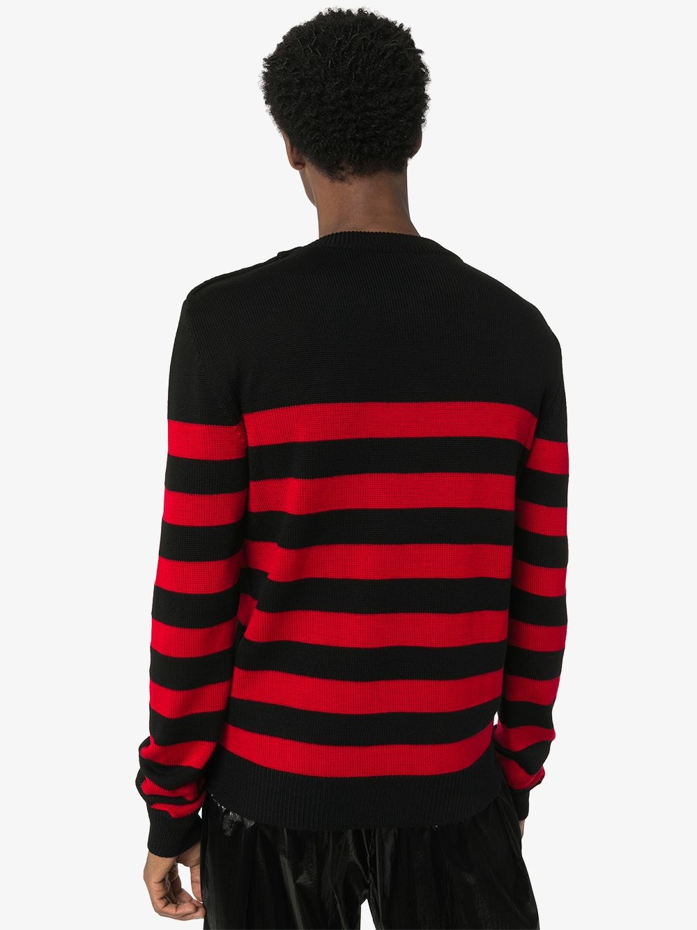 appliqued striped jumper - 3