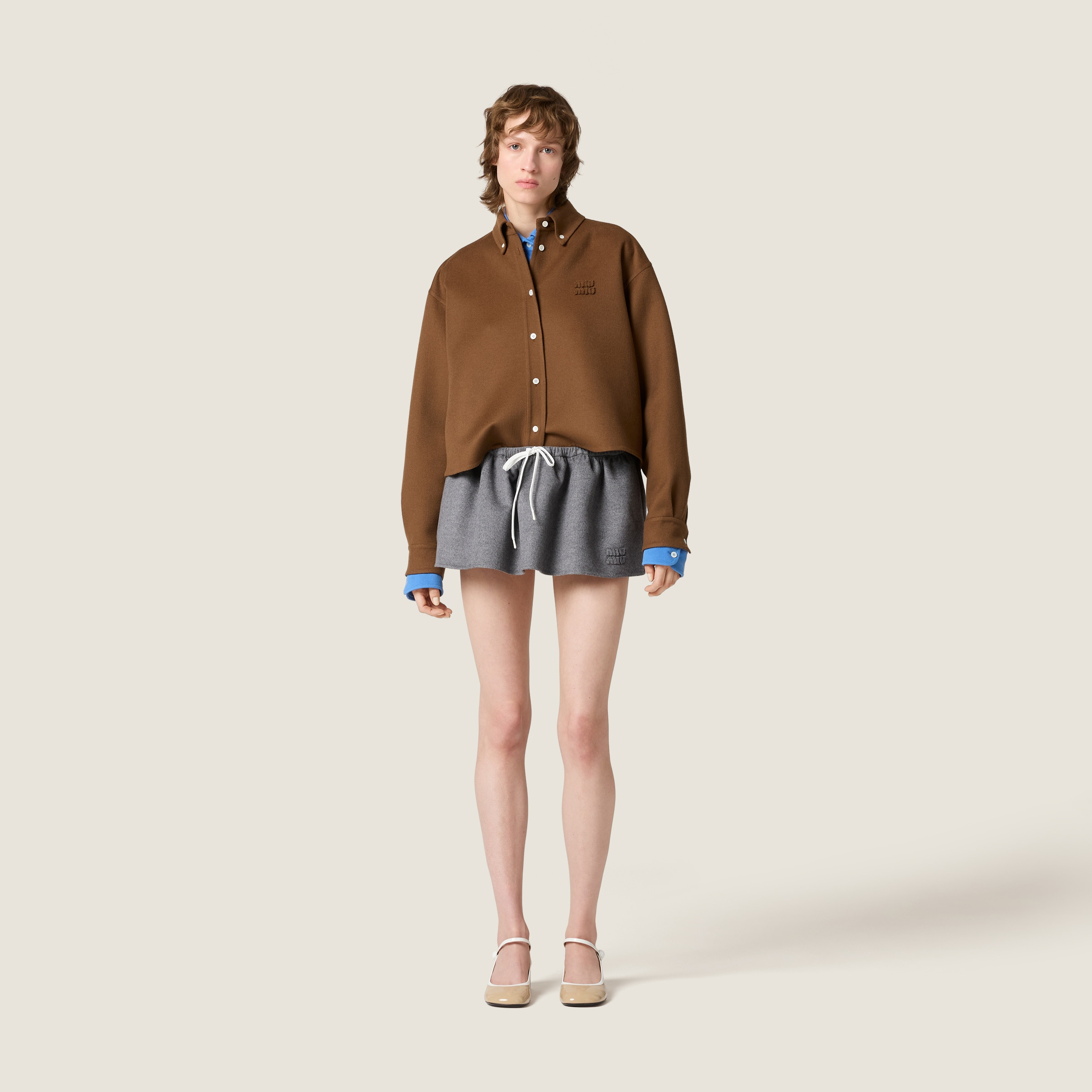 Double cashmere miniskirt - 2