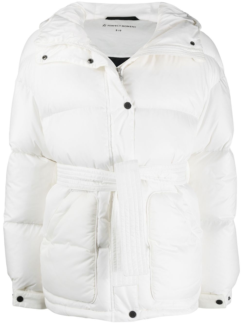 belted padded ski jacket - 1