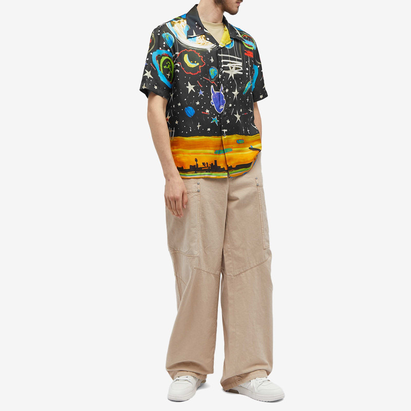 Palm Angels Palm Angels Starry Night Bowling Shirt outlook