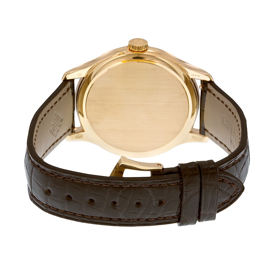 Patek Philippe Calatrava Mechanical Ivory Dial Leather Men's Watch 5227R-001 - 3