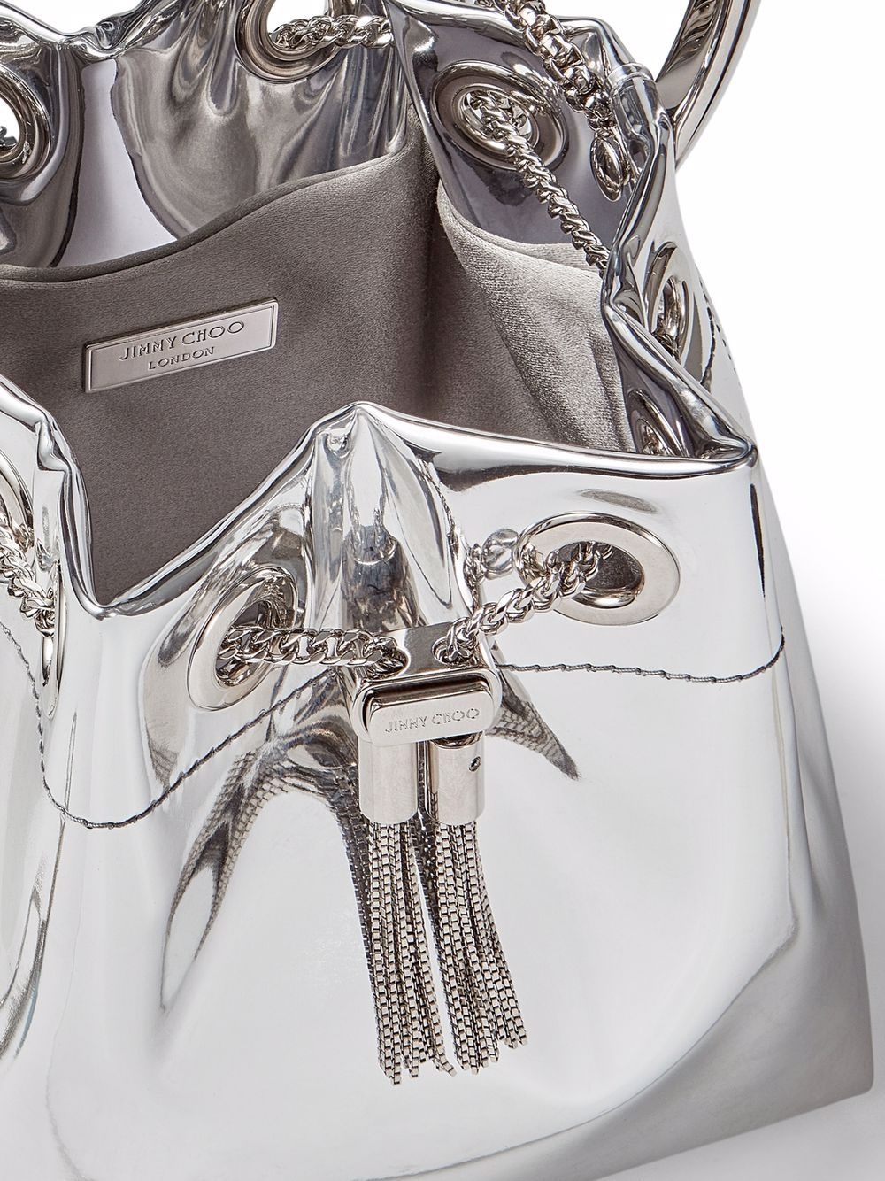 Bon Bon metallic-effect bucket bag - 5