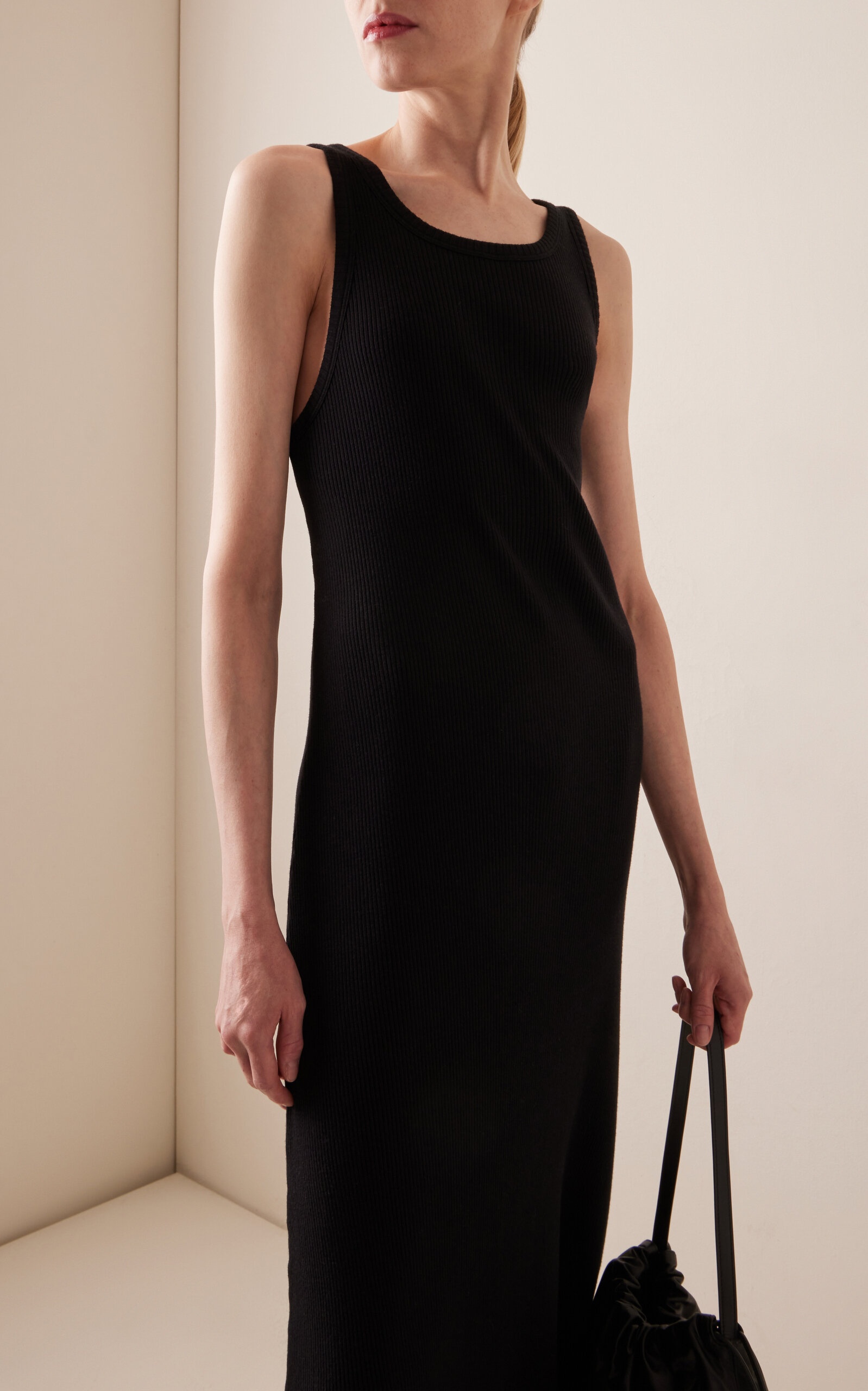 【関税込み】The Row ブラック Yule マキシワンピース The Row Yule Sleeveless Cotton Maxi Dress black