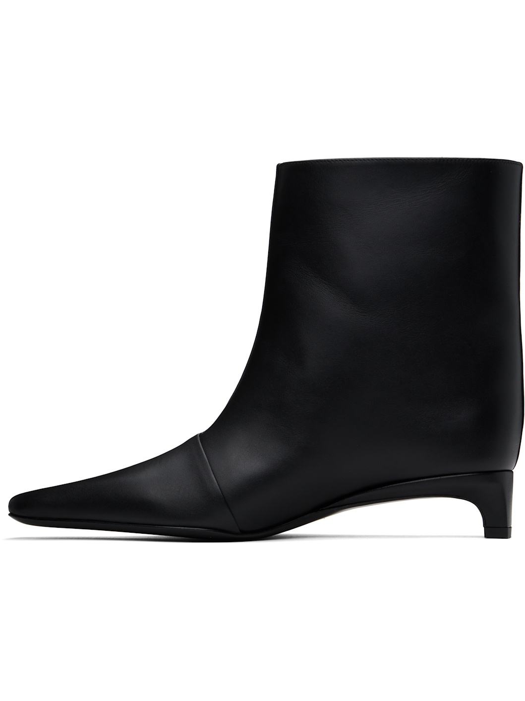 Black Celine Leather Ankle Boots - 3