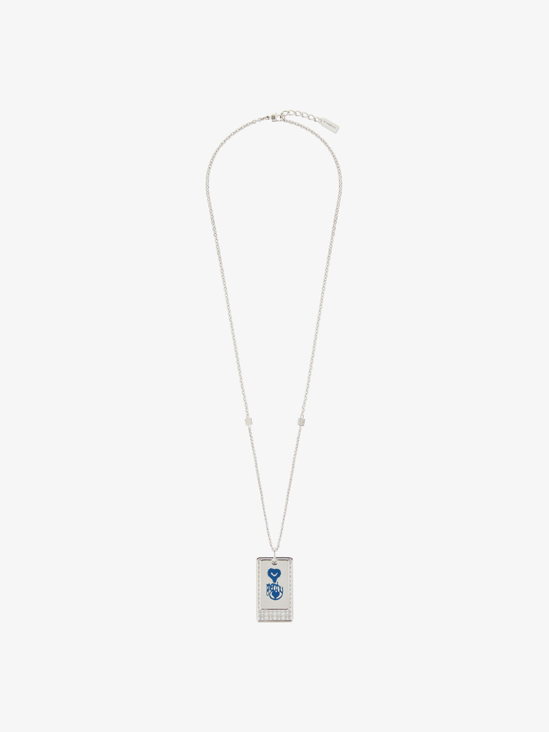 GIVENCHY DOUBLE TAG NECKLACE IN METAL 1