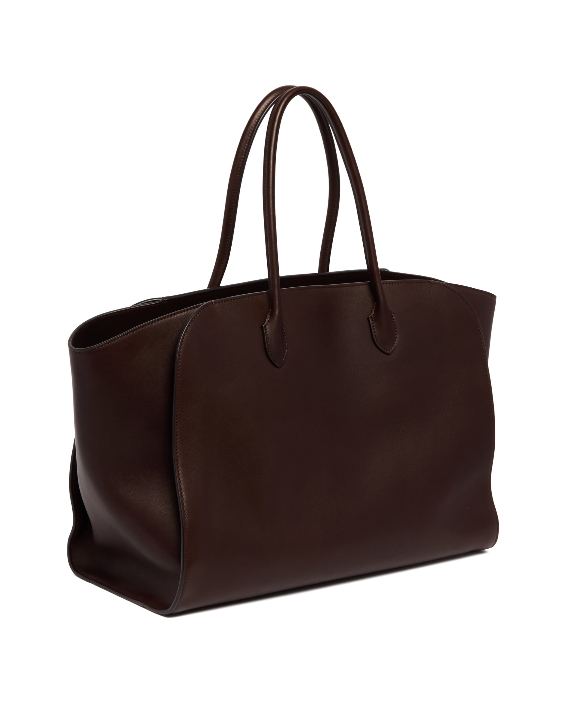 Brown Marlo Leather Tote Bag - 6