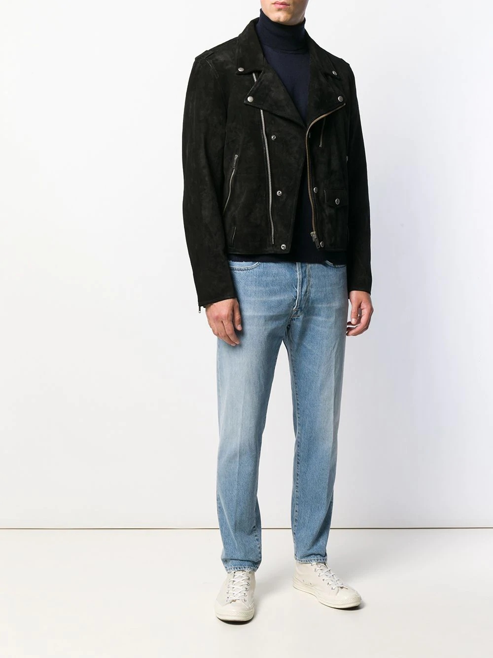 zipped biker jacket - 2