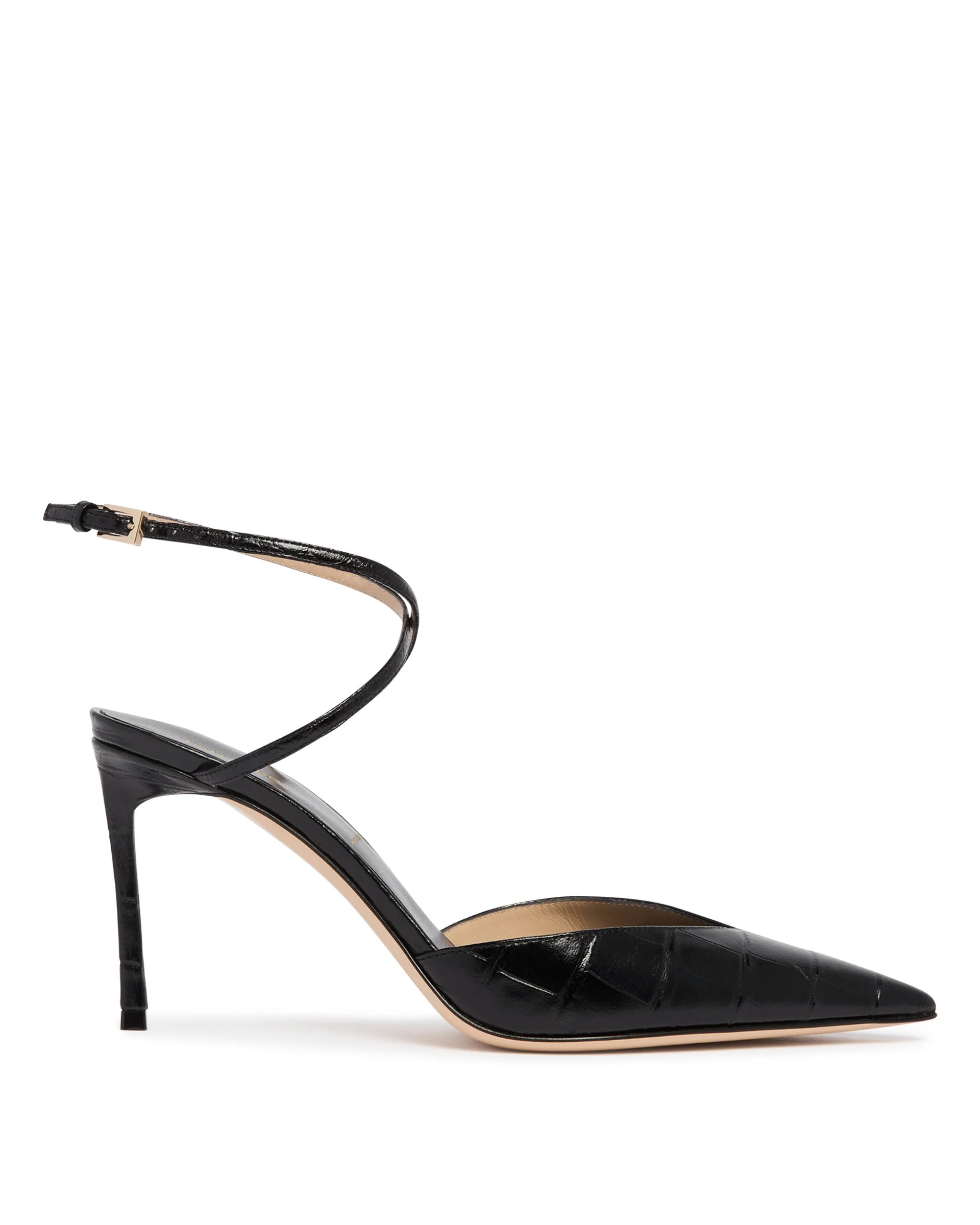 Black Leather Pumps - 1