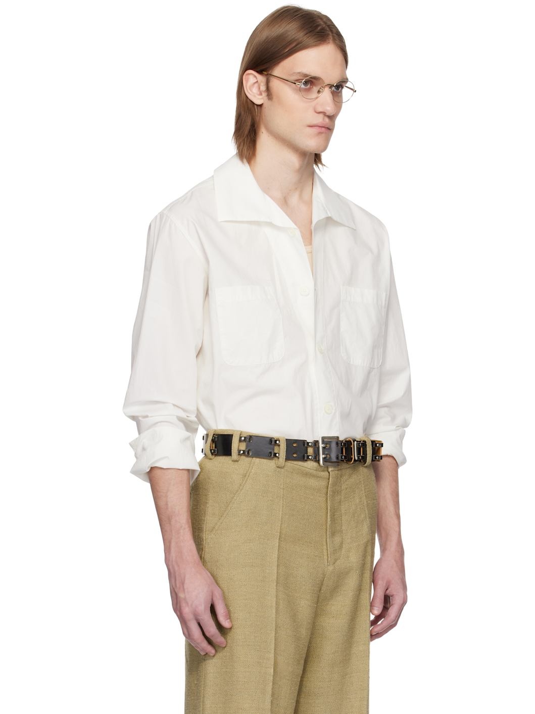 White Funnel Shirt - 2