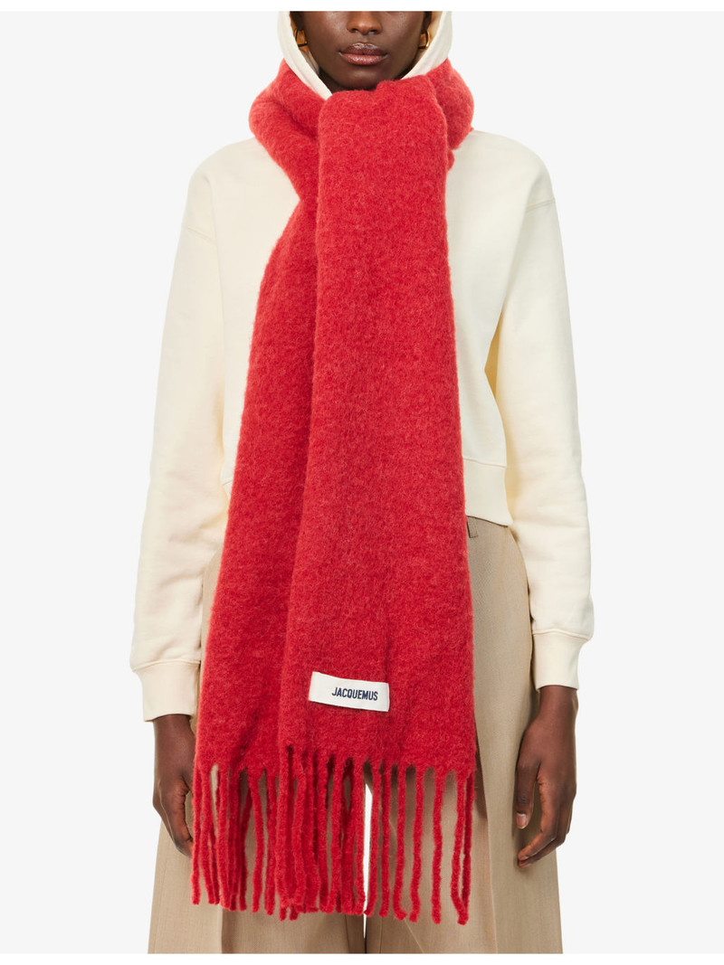 JACQUEMUS Carro Fringed Wool-Blend Scarf outlook