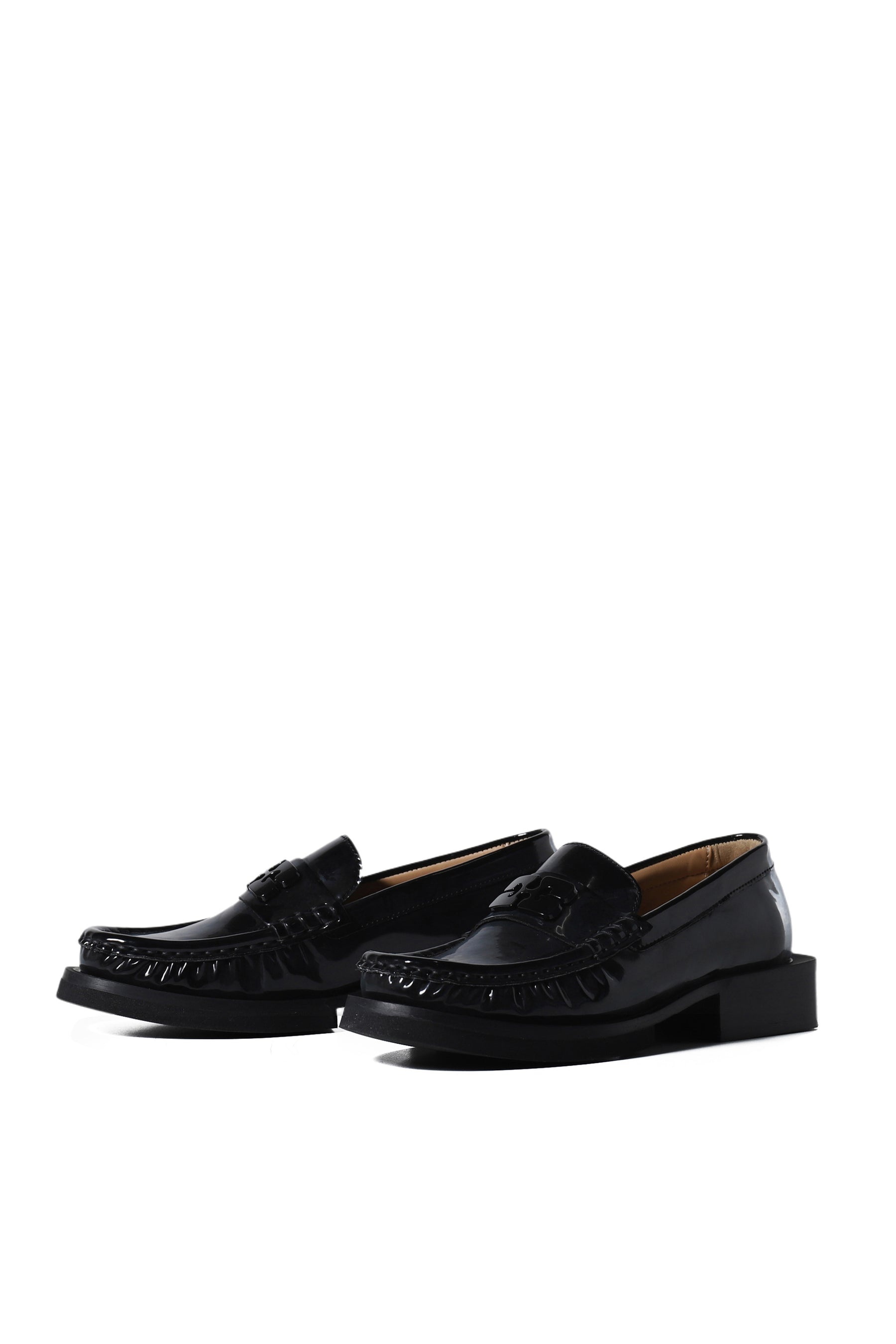 BUTTERFLY LOGO MOCCASIN PATENT / BLK - 3